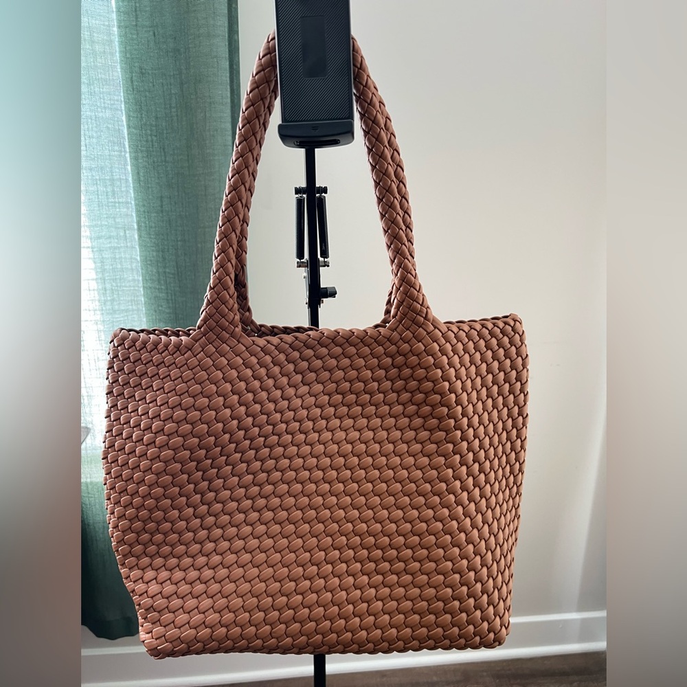 Woven Tote Bag - Brown